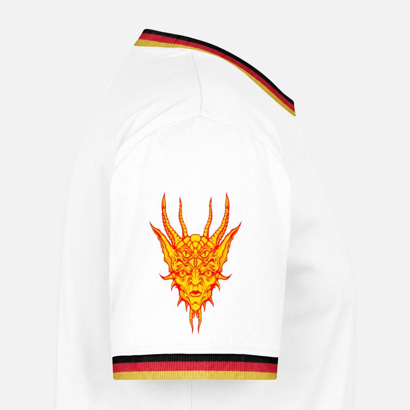 Fire Demon - Men's Ringer Shirt - white/tricolour