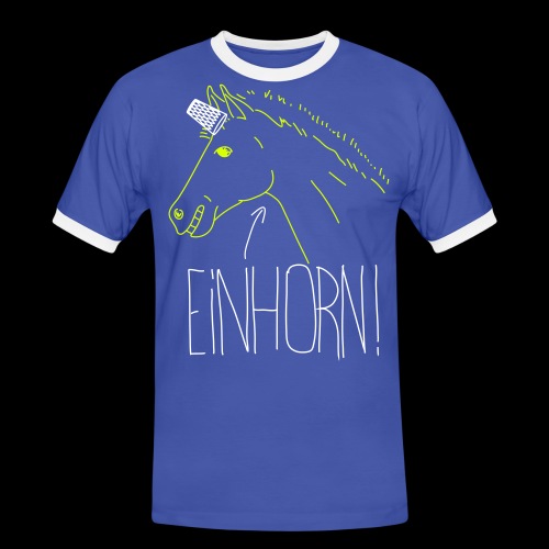 Einhorn - Männer Kontrast-T-Shirt