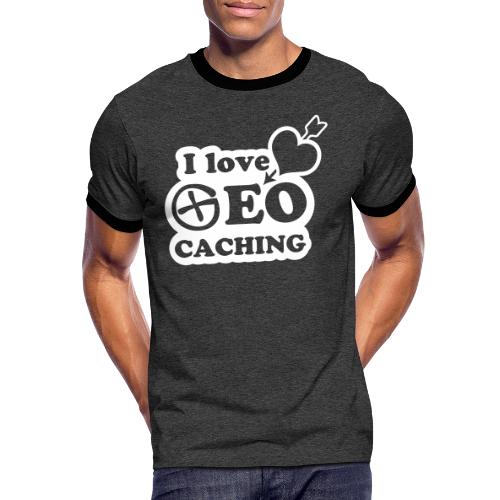 I love Geocaching - 1color - 2011 - Männer Kontrast-T-Shirt