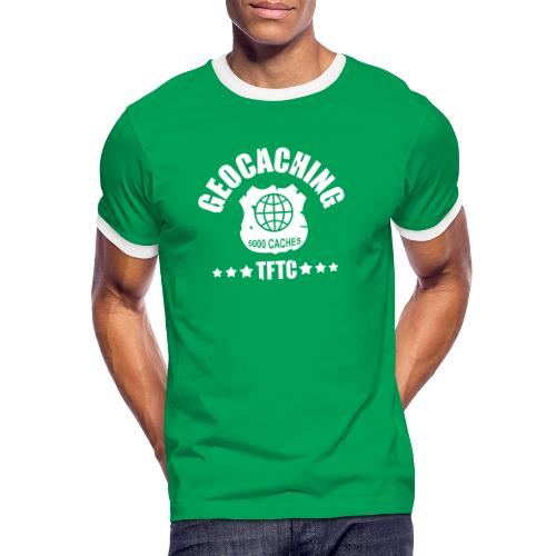 geocaching - 5000 caches - TFTC / 1 color - Männer Kontrast-T-Shirt