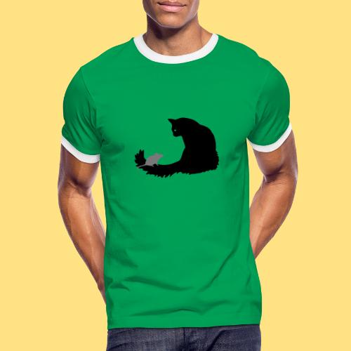 Katze und maus - Männer Kontrast-T-Shirt