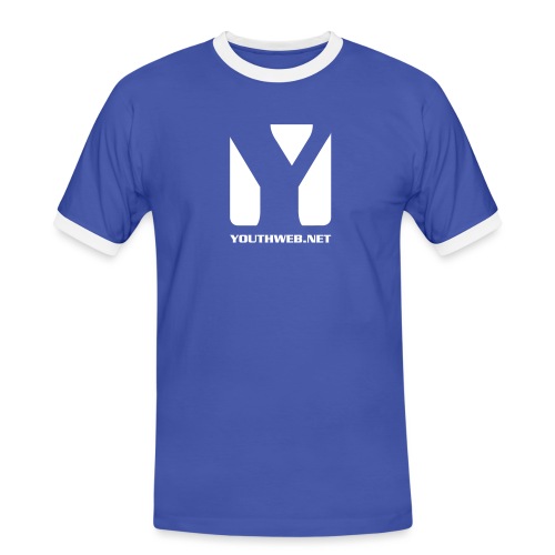 yw_LogoShirt_blue - Männer Kontrast-T-Shirt