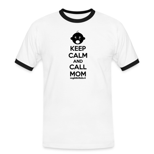 keep mom v - Maglietta Contrast da uomo