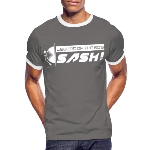 DJ SASH! Turntable Logo - Men's Ringer Shirt