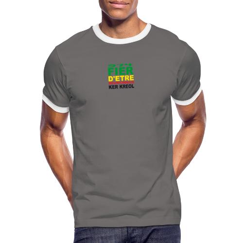 974 Fier d'être Réunionnais - 974 Ker Kreol - v2 - T-shirt contrasté Homme