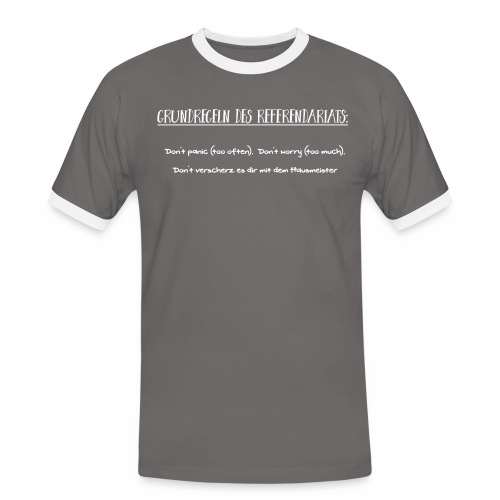 Grundregeln des Referendariats - Männer Kontrast-T-Shirt