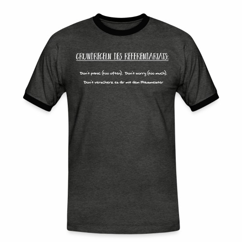 Grundregeln des Referendariats - Männer Kontrast-T-Shirt