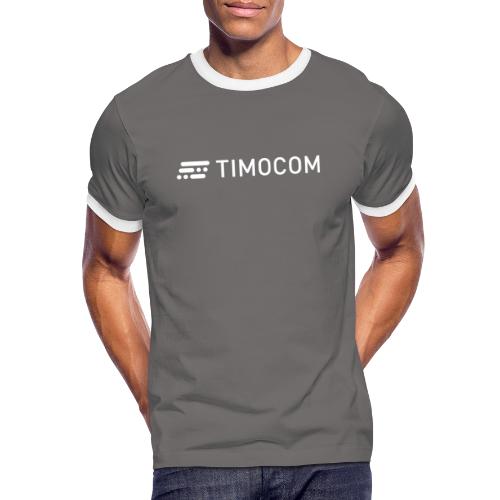 Logo white - Männer Kontrast-T-Shirt