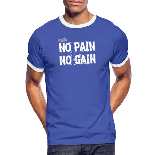 No Pain - No Gain - Kontrast-T-shirt herr