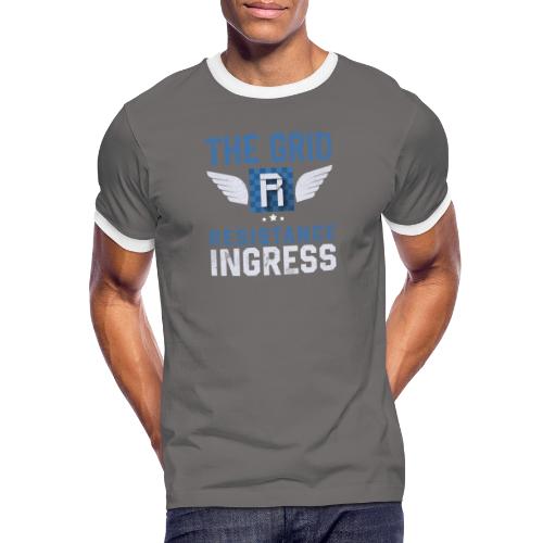 TheGrid Design - Männer Kontrast-T-Shirt