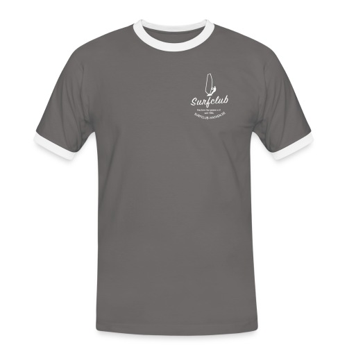 logo_surfclub_weiss_RZ - Männer Kontrast-T-Shirt