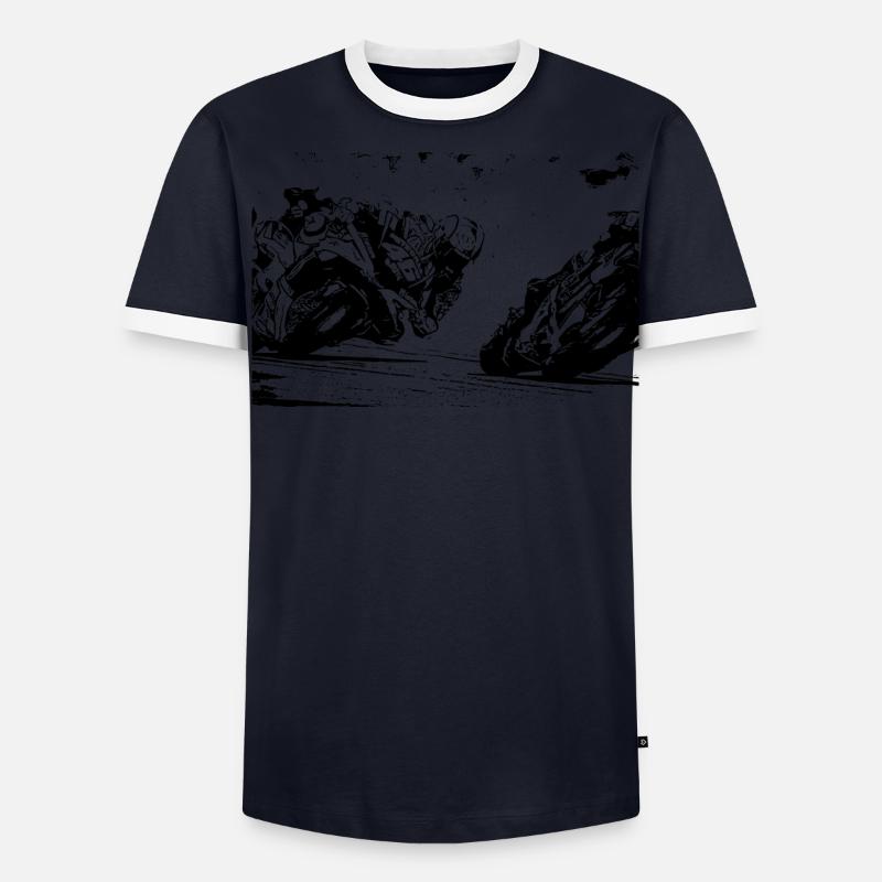 Moto de course T-shirt contrasté Homme