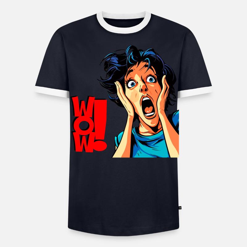 Criez WOW T-shirt contrasté Homme