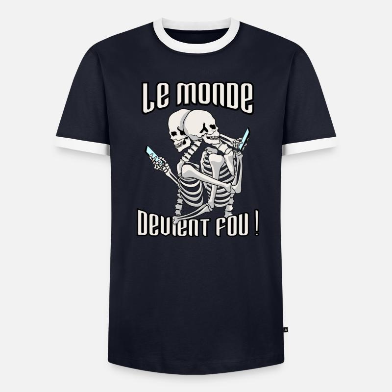 Le monde devient fou ! T-shirt contrasté Homme