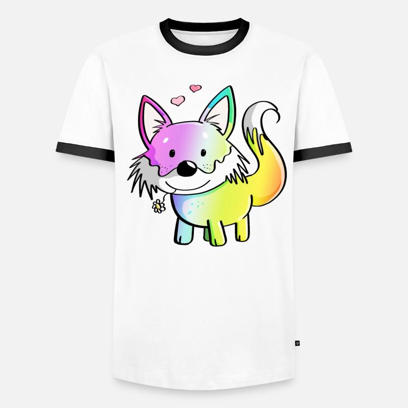 Fox rainbow - foxes - red fox - predator Men's Ringer Shirt