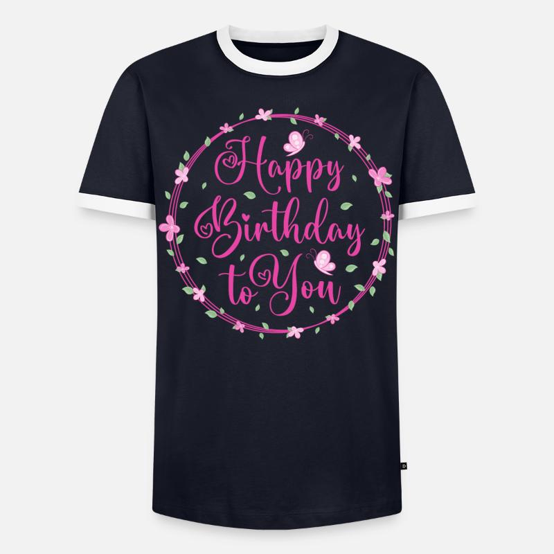 Joyeux anniversaire T-shirt contrasté Homme