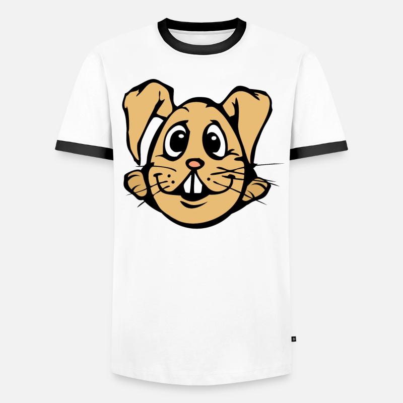 Rabbit! comic bunny egg funny egghead Easter Men's Ringer Shirt