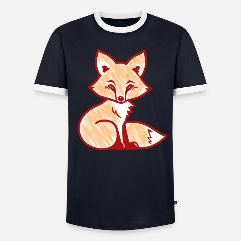Red Fox (Red) Men's Ringer Shirt