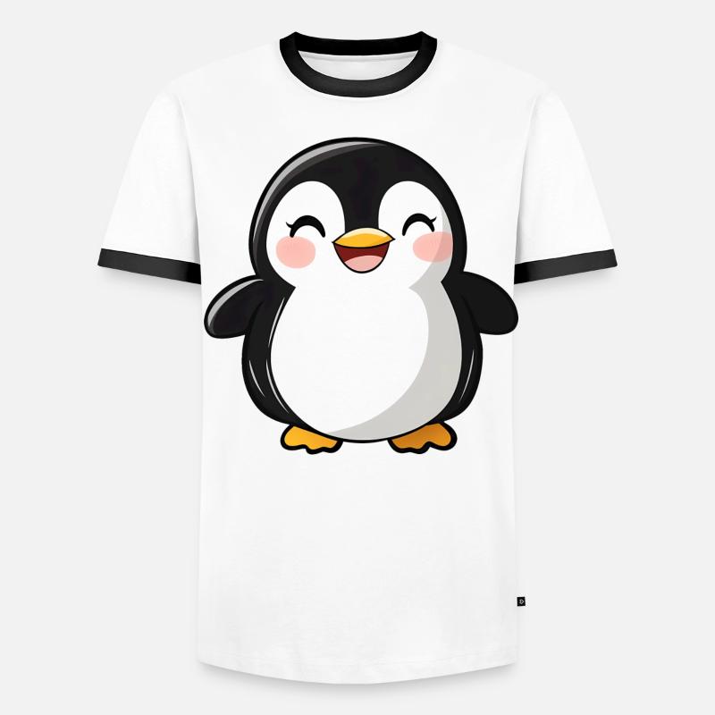 Mignon Adorable Pingouin - Conception de dessin animé charmant T-shirt contrasté Homme