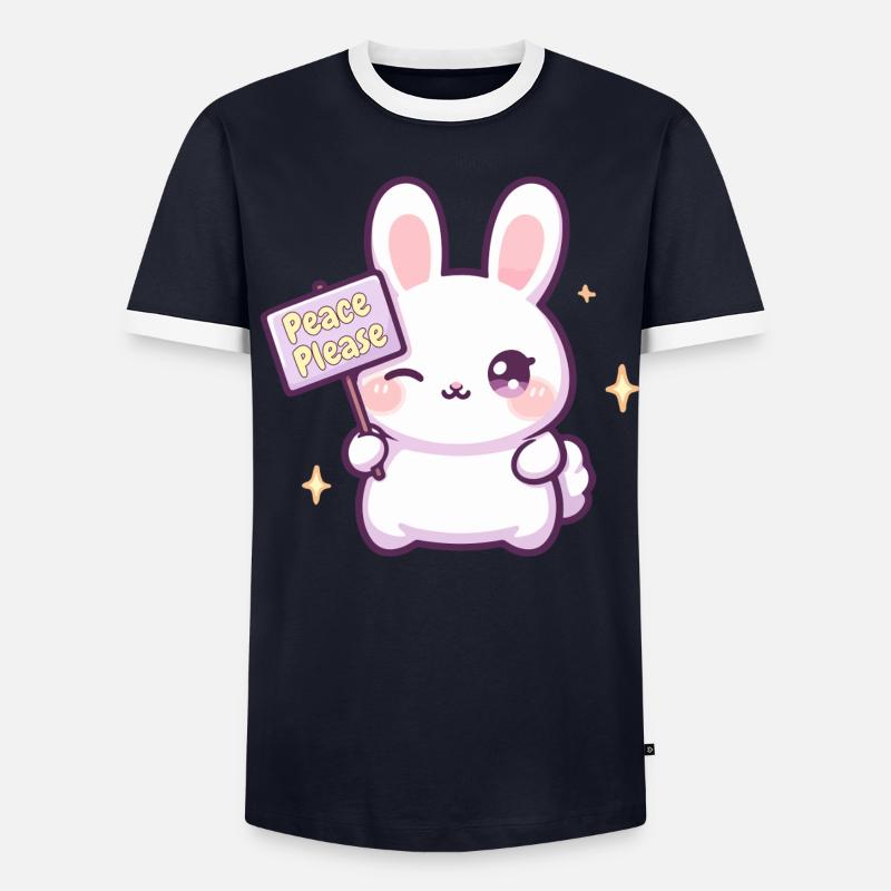 Frieden bitte Männer Kontrast-T-Shirt