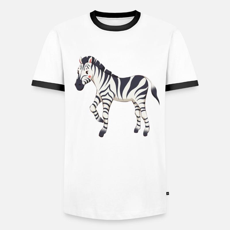 Zebra Männer Kontrast-T-Shirt
