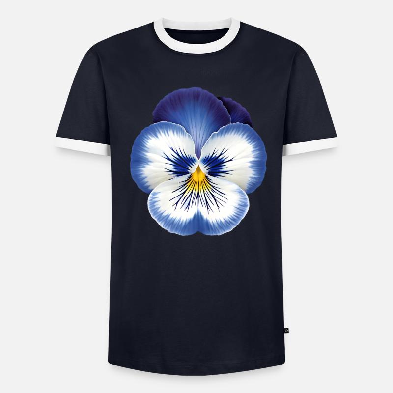 Orchidée colorée T-shirt contrasté Homme