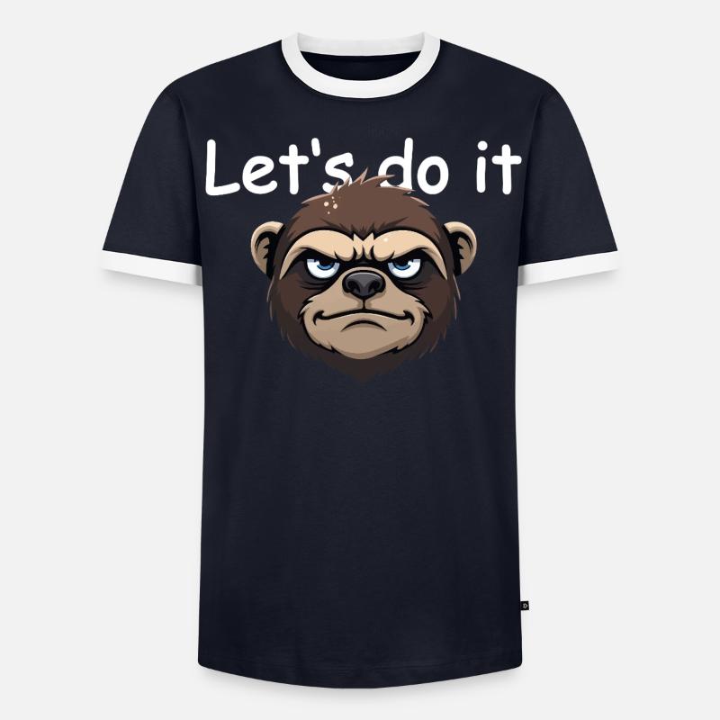 Faultier - let's do it - Männer Kontrast-T-Shirt - undefined