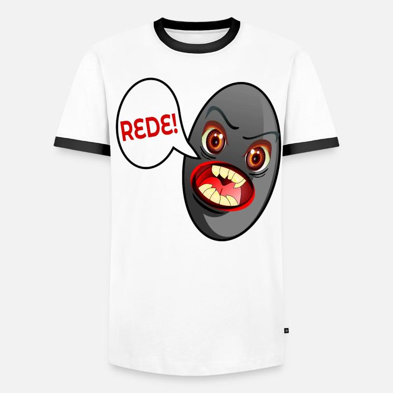 JUGENDSPRACHE REDE SCHWARZE OLIVE Männer Kontrast-T-Shirt