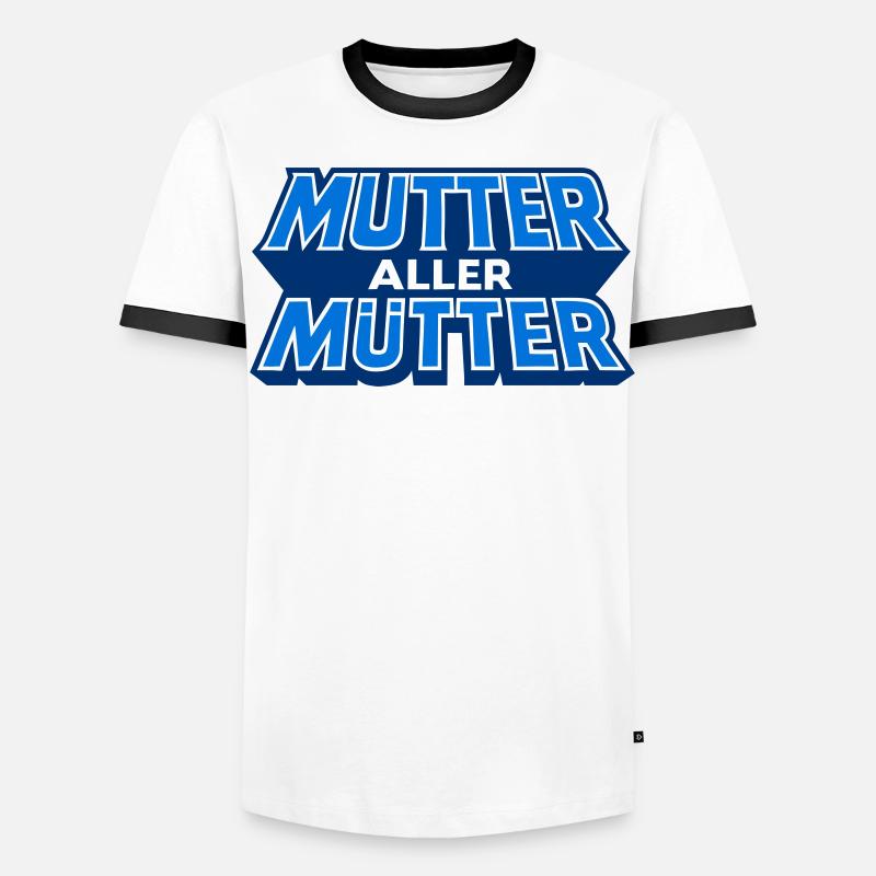 Mère de toutes les conceptions de lettrage de mère T-shirt contrasté Homme
