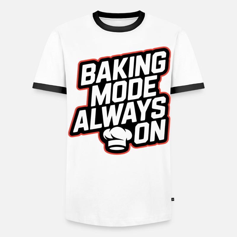 Backmodus Immer An Männer Kontrast-T-Shirt