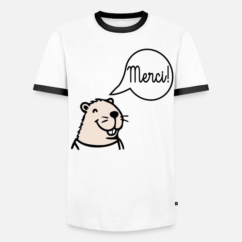 Merci Capybara T-shirt contrasté Homme