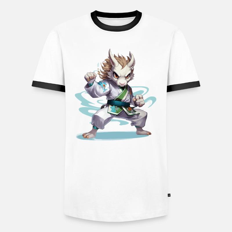 Hamster combattant en gi T-shirt contrasté Homme