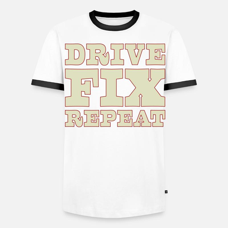 45b_solid_Drive_Fix_Repeat Männer Kontrast-T-Shirt