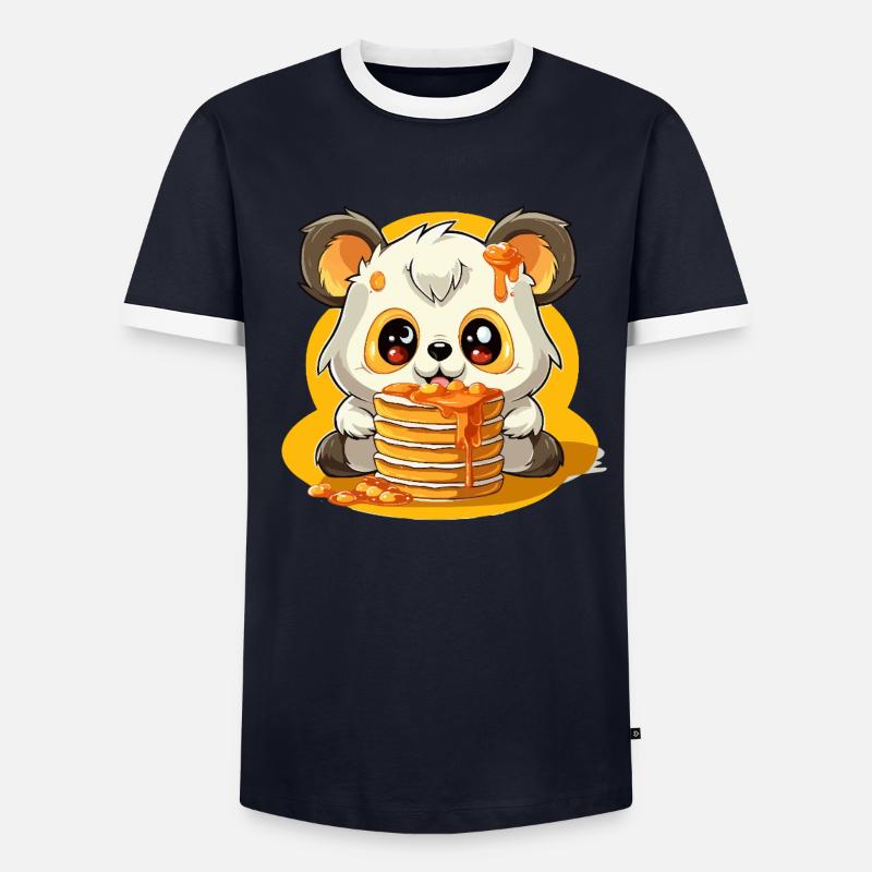 Caramel Panda Pancakes T-shirt contrasté Homme