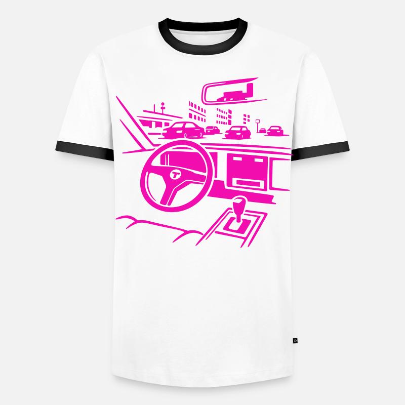 Neon Car Cockpit Men's Ringer Shirt