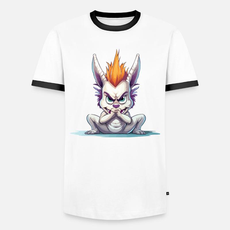 Angry Mohawk Bunny Men's Ringer Shirt
