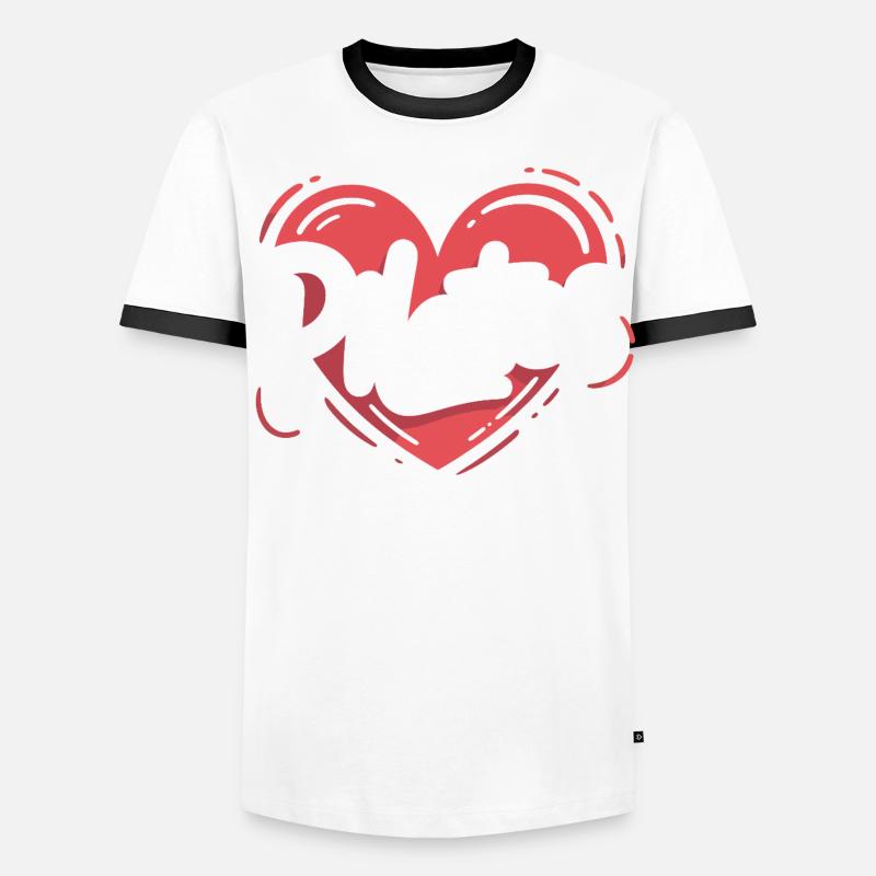 Conception de cœurs en Pilates T-shirt contrasté Homme