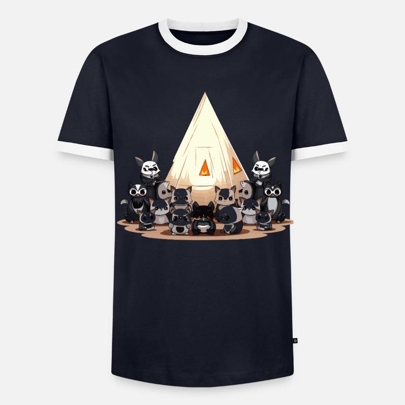 Panda Pyramid Parade Men's Ringer Shirt