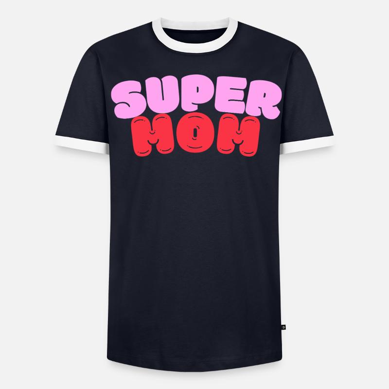 Super Mom Männer Kontrast-T-Shirt