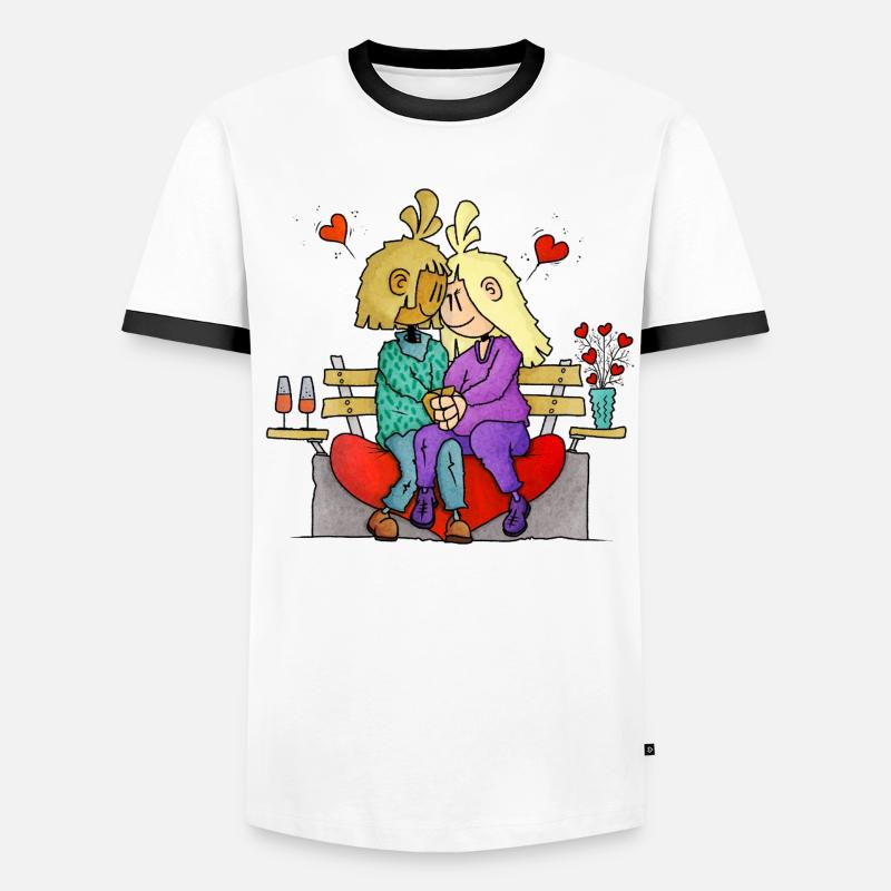 Rona und Ryan - der Valentinstag / Männer Kontrast-T-Shirt