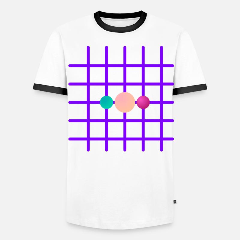 Neon Grid Three-Ball Men's Ringer Shirt