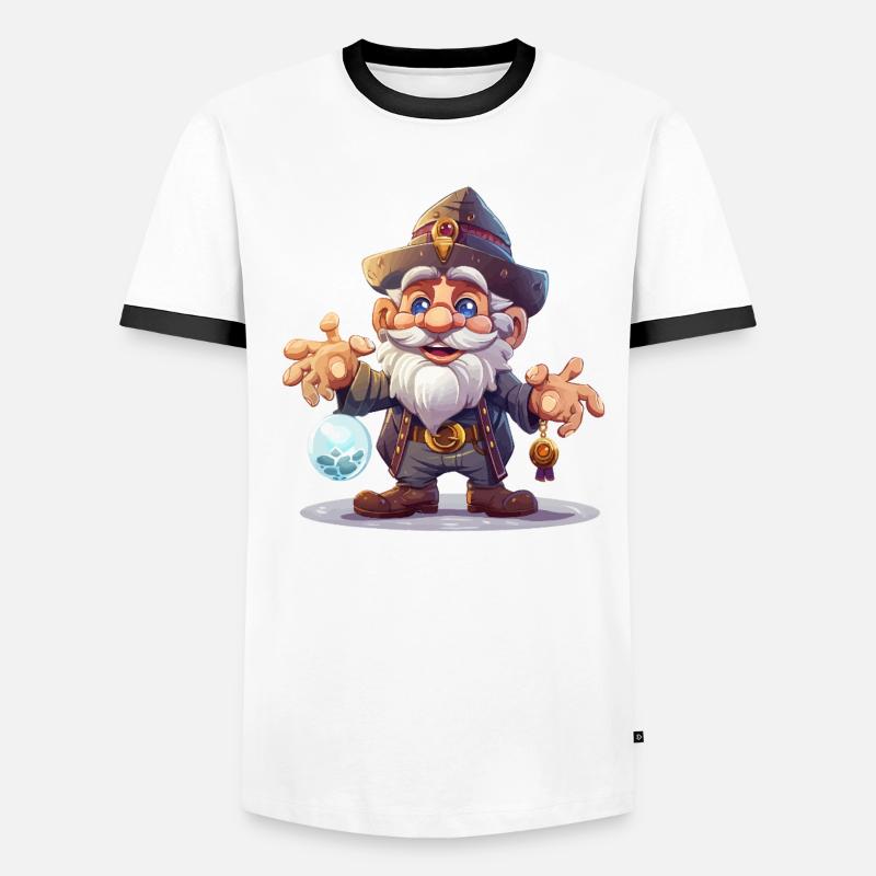 Magicien de la sphère lumineuse de la forêt enchantée imp T-shirt contrasté Homme