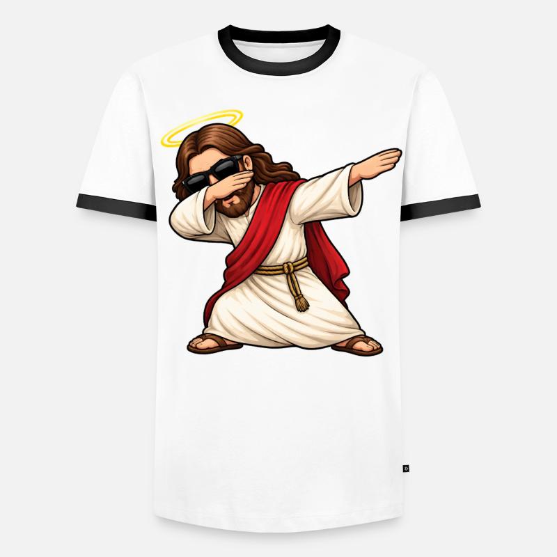 Dabbing Jesus Männer Kontrast-T-Shirt