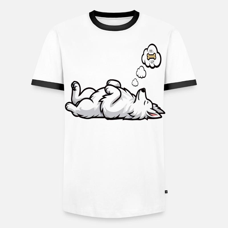 White Shepherd Shepherd Shepherd Dogs Men's Ringer Shirt