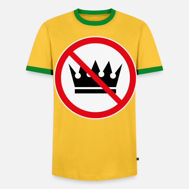 No Kings! (Protest Design / 3C) - Men's Ringer Shirt - kelly green/white