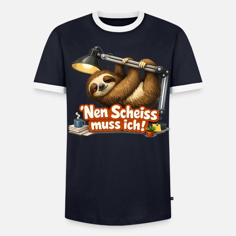 nen Scheiss muss ich frecher Spruch Männer Kontrast-T-Shirt