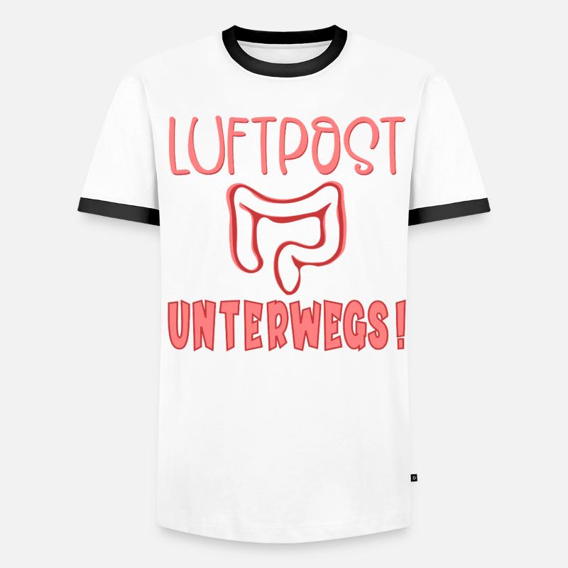 Blähungen Luftpost Darm Männer Kontrast-T-Shirt