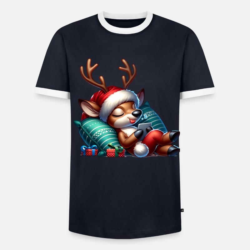 Renne Noël douillet T-shirt contrasté Homme