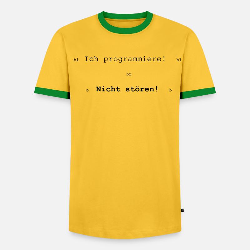 Ich programmiere! Nicht stören! - Männer Kontrast-T-Shirt - undefined