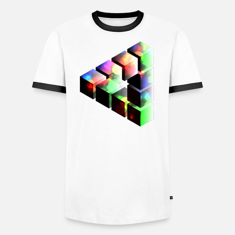 Optische Täuschung - Ein echter Blickfanger Männer Kontrast-T-Shirt